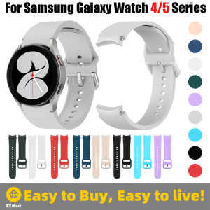 【Fast Shipping】Silicone Strap Watchbands for Samsung Galaxy Watch 4  Watch 5 Pro 5 45mm 40mm 44mm Sport Watch Wrist Bracelet Strap Accessories Samsung-Silicone-Strap