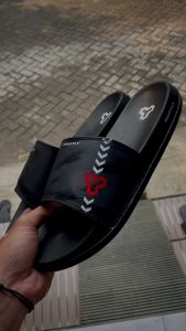 Rootly - Sandal Pria Slide Black Zero Red Kekinian