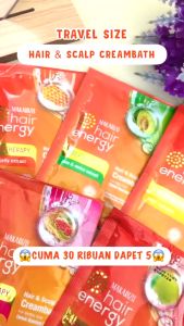 MAKARIZO Hair Energy Creambath Sachet 60 mL | Fibertherapy (BPOM)