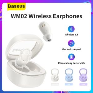 *Local Stock* Baseus E17 WM01 WM02 Bluetooth Wireless Earphone In-ear Earbuds with Mic Music Earpieces Sports Waterproof Headphones