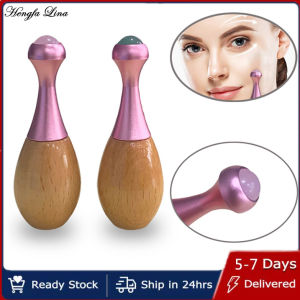 Tengfa Lina 1 cái hình quả bầu ngọc bích tự nhiên Con lăn cho mặt nạ ngủ massager đá ngọc bích chống nhăn nâng làm đẹp cho mặt chăm sóc cơ thể dụng cụ mát xa