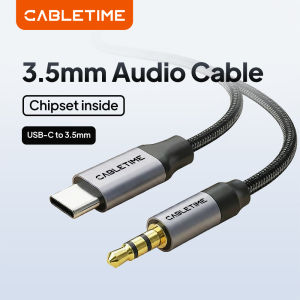Cabletimes | CABLETIME Aux Cable USB C to 3.5mm Audio Jack Adapter HiFi Headphone Aux Cable for Huawei Xiaomi iPad iPhone Car Computer