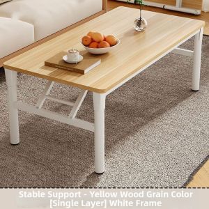 Foldable Easy-Install Rectangular Low Table