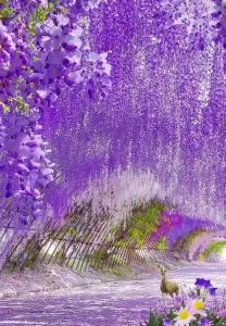 110cm/Piece Artificial Fake Wisteria Vine Ratta Hanging Silk Flowers String Home Party Wedding Decor