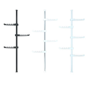 Floor Standing Clothes Drying Rack Expandable Rods Indoor Balcony Use No Drilling Required Home Use Clothes Hanger Rack