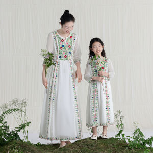 Cotton Maternity and Baby Embroidered Loose Dress Summer New