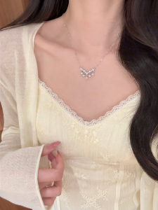 YUCOO | Star Style Full Diamond S925 Sterling Silver Necklace