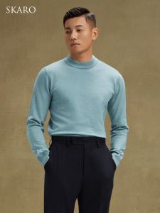 Machine Washable Wool Mens Turtleneck Sweater