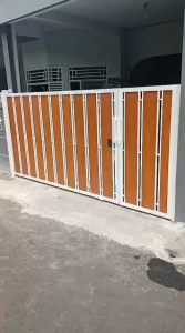 pagar rumah bukaan geser bahan GRC minimalis murah dan bergaransi