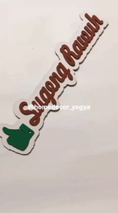 Hiasan dinding PAPAN SUGENG RAWUH Sign kayu - Pajangan walldecor tulisan timbul Laser Cutting