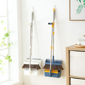 Kinbata Broom And Dustpan Set Soft Bristle Magnet Absorption Comb Teeth Broom Non-Stick Hair for Home Floor Cleaning Tools