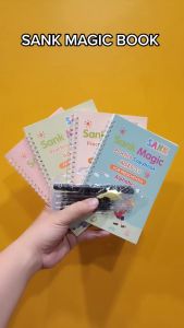 Buku Belajar Menulis Anak TK Pemula bahasa inggris Sank Magic Practice Book 1 paket isi 4 in 1 set buku tulis murah edukasi anak menulis Terbaru Tinta Bisa Hilang Mainan Edukasi Anak practice copy book
