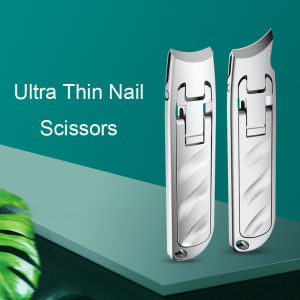 Multifunctional Portable Nail Clippers Single Large Opening Anti-splash Models Ultra-thin Folding Stainless Steel Nail Clippers