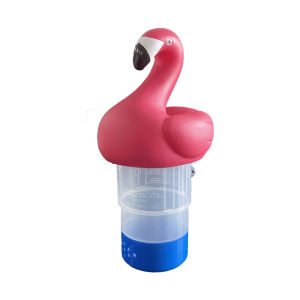 Large Capacity Floating Chlorine Dispenser Swimming Pool Chemically Floater Pink Flamingo