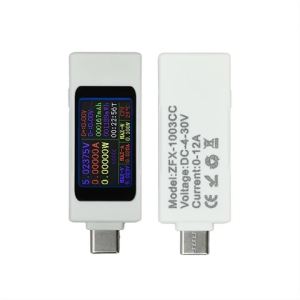 Aideepen | ZFX-1003CC Vôn Kế Kỹ Thuật Số Type-C DC 4-30V 1.06 Đồng Hồ Đo Điện Áp Hiện Tại Máy Đo Dòng Điện Hai Chiều Máy Dò Ampe Kế Cho Điện DIY