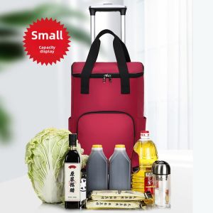 For Home Shopping Cart Luggage Trolley Disassembly Foldable Shopping Cart Waterproof Shopping Bag Lightweight Trolley Portable Lever Car