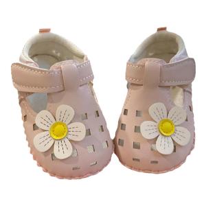 รองเท้าแตะสำหรับเด็กหญิงอายุ0-1ปีสำหรับฤดูร้อนรองเท้าหัดเดินพื้นนิ่มกันเตะระบายอากาศได้ดีสำหรับเด็กทารกอายุ3-6-9-12เดือน