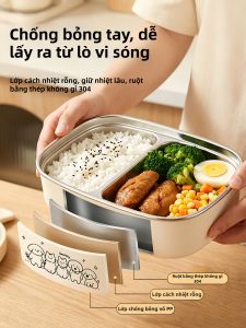 XIAOCHUSHU | Microwaveable Stainless Steel Thermal Compartment Lunch Box