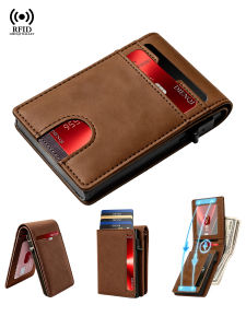 Luxury Brand Credit Card Holder Men Wallets Rfid Cardholder Hardcase Wallet for Men Smart Wallet with Id Slot Fathers Day Gifts