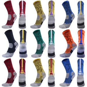 New Men Outdoor Sports Elite Basketball Socks Men Cycling Socks Compression Socks Cotton Towel Bottom Mens socks