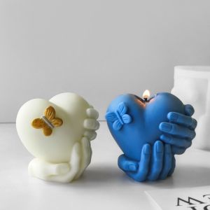 Hand Hold Love Silicone Candle Mold: Valentine's Day Love Candle Making Tool