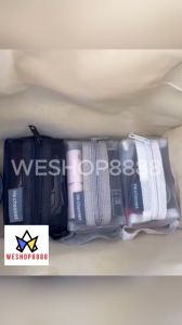 WESHOP8888 1pcs Square Mesh Zipper Bag Portable Makeup Organizer Bag Clear Cosmetic Bags School Office Supplies for Students