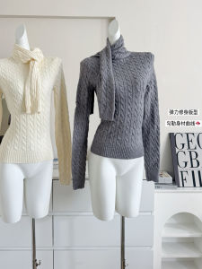 โดโด้ โฮม 100 ผ้าขนสัตว์ ความสูง ปกเสื้อ กว้าง ผ้าริบ มีเข็มขัด วินเทจ สลิมฟิต ชุดชั้นใน เสื้อสเวตเตอร์ เสื้อท่อนบน ถักนิตติ้งแขนยาวกันหนาว ฤดูหนาว แฟชั่น