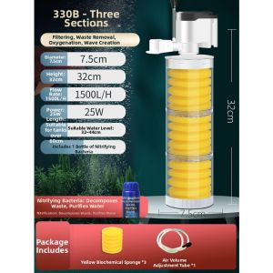SOBO | Circular Small No Water Change Oxygenating Built-in Pump Filter