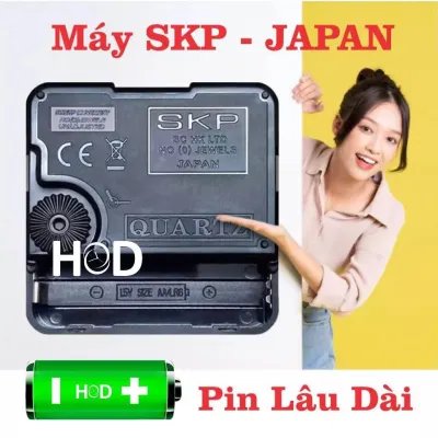 Máy đồng hồ treo tường Nhật sịn kim dạ quang bảo hành 2 năm