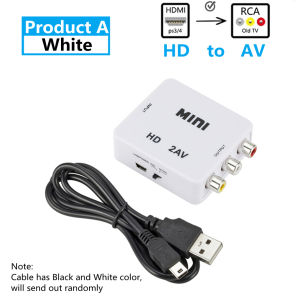 xiede | 1080P RCA AV To HDMI-compatible HDTV to AV Composite Adapter Converter AV2HD Audio Video Cable CVBS AV Adapter with USB Cable