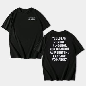 Kaos LULUSAN PONDOK AL-QOHOL-DTF PUTIH