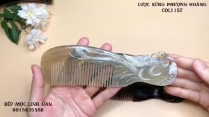 [FREESHIP MAX]Lược sừng khắc tỉa Phượng Hoàng [COL115] Size 18cm Chăm sóc tóc bóng mượt