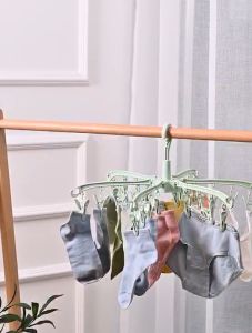 Smartchoice Hanger Clips 24 in 1/ Gantungan Jepit Jemur Kaos Kaki CD Bra Jemuran 24 Jepitan
