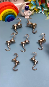 COD 8 PCS Magnet Gantungan Super Kuat Tempel Dinding Kulkas Perkakas Hook Strong Neodymium 10mm D12