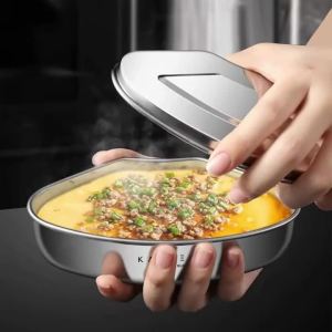Khay Hấp Hình Quạt Bằng Thép Không Gỉ Cho Nồi Cơm Điện Giỏ Hấp Rau Củ Gia Đình Đồ Tạo Tác Nhà Bếp
