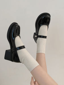 Giày Cao Gót Đế Xuồng Mũi Tròn Mary Jane Kiểu Pháp Cho Nữ Mùa Xuân Thu 2025 Giày Đơn Thời Trang Đa Năng Cho Váy