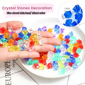 Nurm Crystal Acrylic Stones 1.4x1.1cm Vase Plant Fish Tank Vase Ornaments Wedding Party Decoration