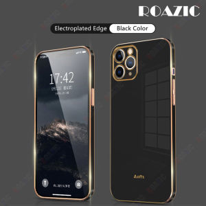 ROAZIC For Honor Magic 4 Pro 5G Phone Case Straight Electroplate Edge Casing Soft Silicone Full Cover Protection Luxury Back Cover