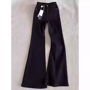 LIUBU | Quần Jeans Đen Bị Torn Cho Nam Dáng Thẳng Xòe Phong Cách Đường Phố Mỹ