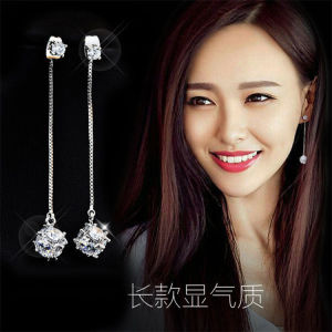 New Arrival 925 Sterling Silver Earrings South Korea Elegant New Long Tassel Sweet Anti-Allergy Earrings Japanese and Korean Minimalist Women