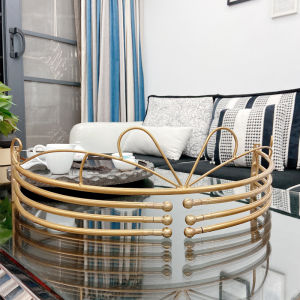 Princess Style Bed Canopy Mediterranean Feel Childrens Bed Head Decor Iron Frame with Hooks Fabric Art Crown Stand