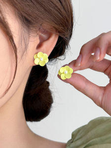 YICAN | Bông Tai Bạc Đính Ngọc Trai Hình Hoa