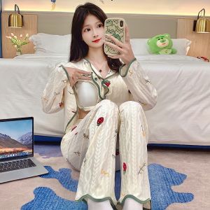 MiiOW | ชุดนอนผ้าไหมน้ำแข็งบางฤดูร้อน ชุดนอนแขนสั้นแบบสวมหัว ชุดนอนสองชิ้น ชุดนอนแบบสวมหัวสำหรับใส่อยู่บ้าน ชุดนอนผู้หญิง MiiOW