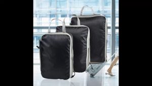 HOWKS Tas Travel Bag Organizer Laundry Storage Double Zipper 3 PCS