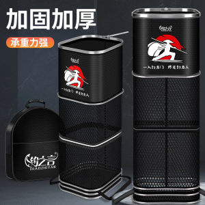 Vuông Mới Nhỏ Lưới Đánh Cá Túi Màu Đen Hố Câu Cá Hoang Dã Sơn Đặc Biệt Keo Nhanh Khô Bảo Vệ Cá Vòng Hợp Kim Nhôm