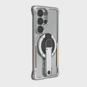 Aluminum Metal Borderless Shockproof Bumper Case Frame with MagSafe Phone Holder for Samsung S26 Ultra Magnetic Cover