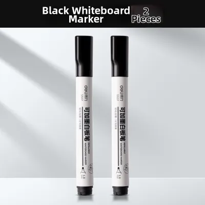 deli | Refillable Erasable Black Whiteboard Marker for Kids