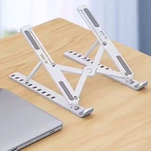 P3 Premium Aluminum Laptop Stand – Lightweight Durable No Scratch Anti-Slip Silicone Pad Stable Triangular Design