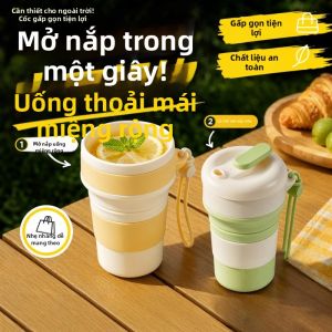 KUWUBIANJING | Cốc Du Lịch Gấp Gọn Silicone Cấp Thực Phẩm