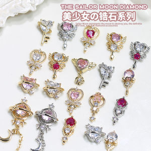 Nail Art Zirconia Keychain Magic Wand Heart Diamond Nail Accessories Popular Beauty Soldier Girl Decorations Any Skin Type